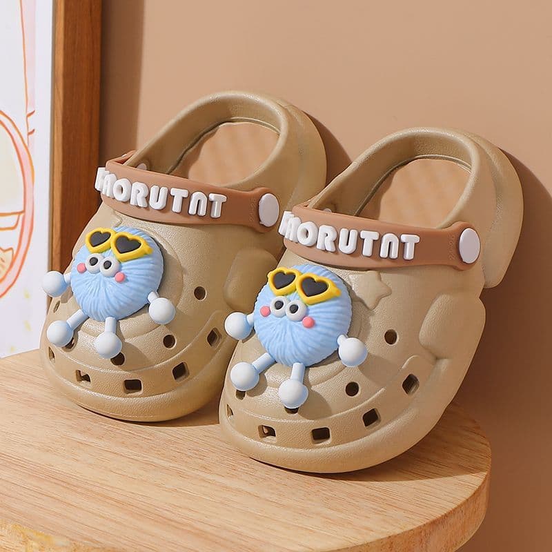 Croc shoes slippers for children 6 to 12 years old boys summer cartoon cute non-slip indoor bathing soft bottom slippers