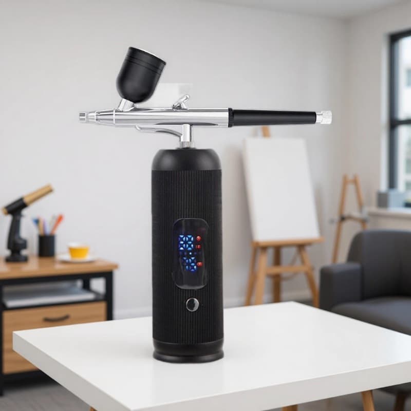 Cross-border New Three-Gear Digital Display Oxygen Infusion Device High-Pressure Nail Art Airbrush Home Use Portable Hydration Device Factory Wholesale