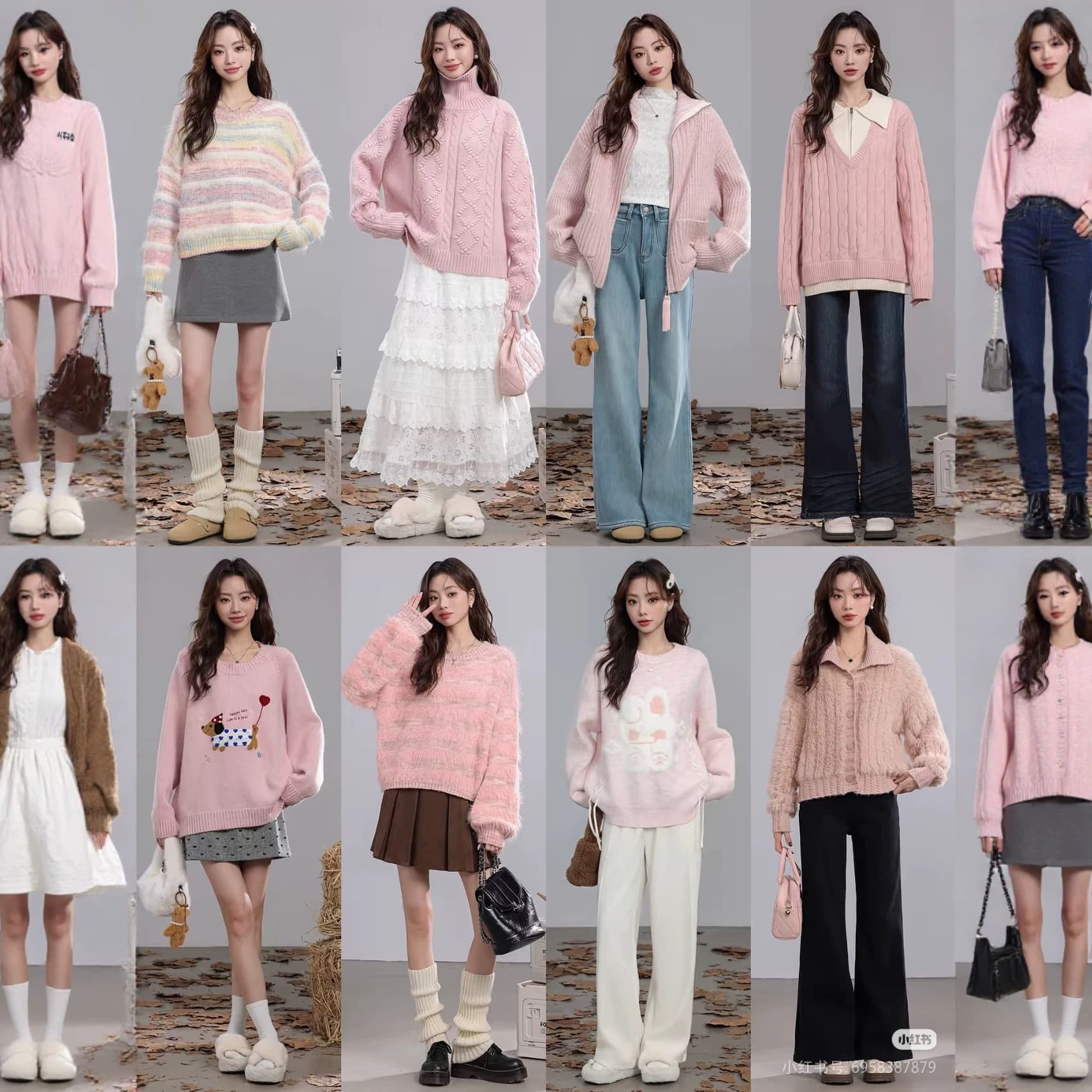 Puyuan Autumn/Winter Knit Cardigan for Women, Soft Candy Color Sweater, Thirteen Row Women's Clothing Wholesale