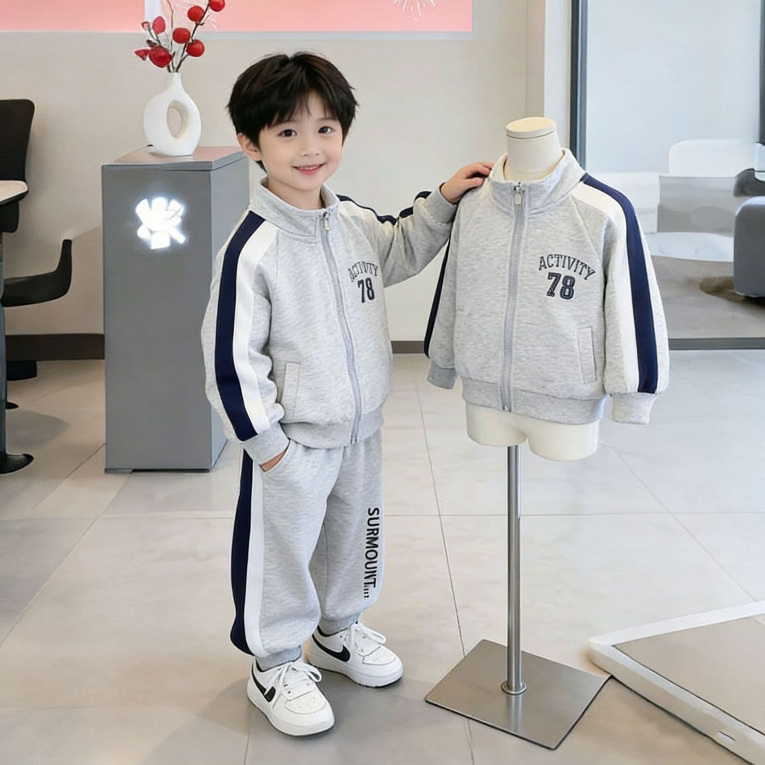 Boys' Athletic Casual Set 2026 New Stylish Spring and Autumn Outfit for Toddlers and Kids Handsome Trendy Streetwear Korean Style Cool