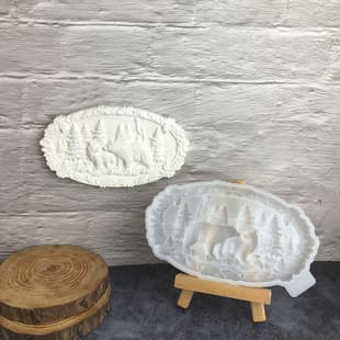X1781 Forest Bear Decorative Cement Plaster Mold DIY Silicone Mold