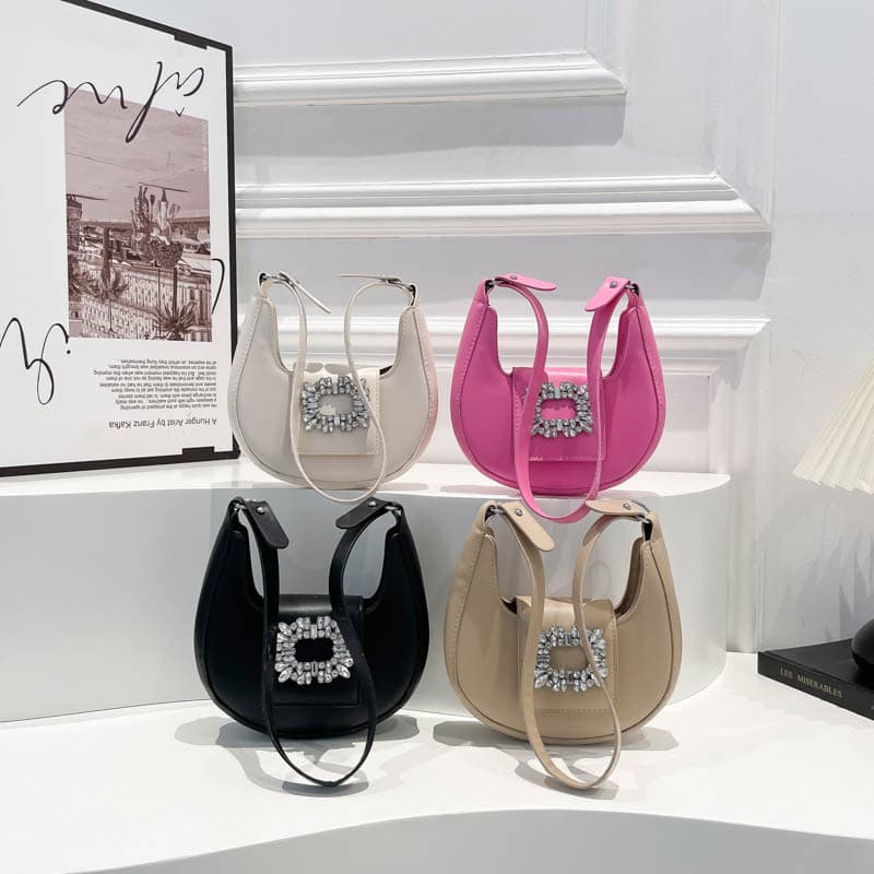 Korean Fashion Trendy Unique Design Bag 2025 Spring Summer New Women's Shoulder Bag Underarm Crescent Bag
