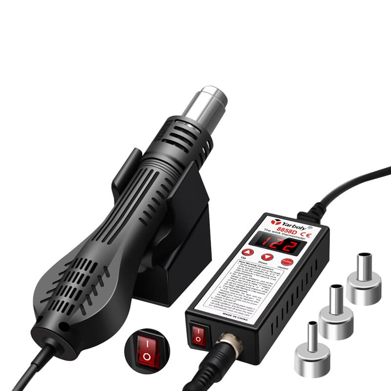 Constant Temperature Soldering Station Digital Display Hot Air Gun 8858 Mini Portable Soldering Iron 220V