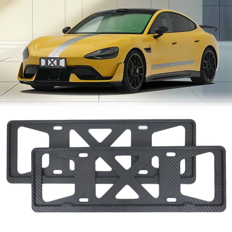 ABS blue license plate frame new energy green license plate frame license plate frame car carbon fiber pattern car