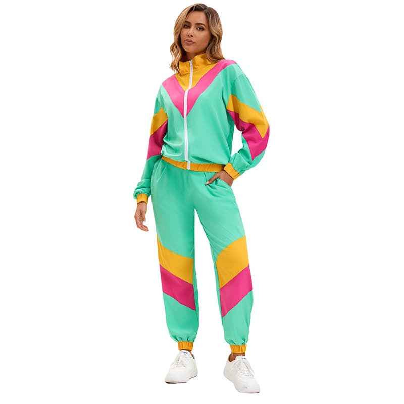Amazon Cross-border Retro 70s Hip-Hop Rock Music Opera Costume Halloween Stage Performance Sportswear