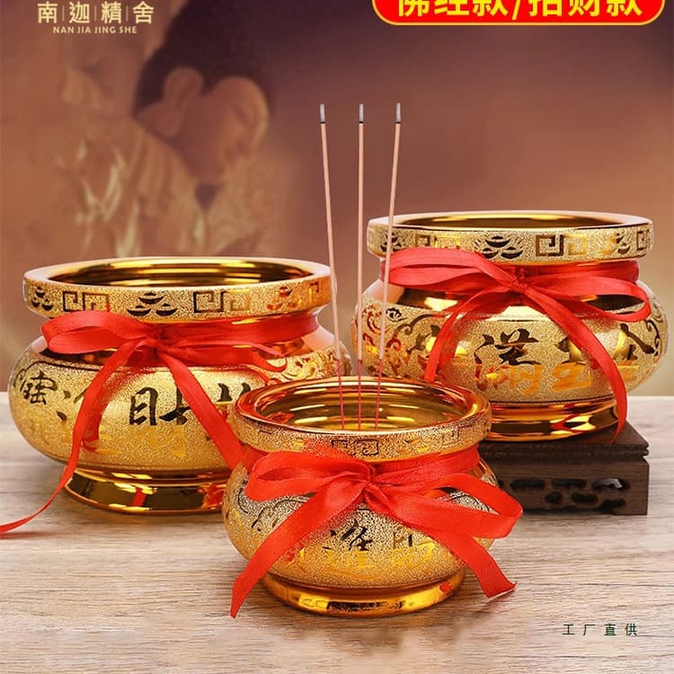 Home Incense Burner Ceramic Censer for Indoor Worship Buddha Altar Supplies Stick Incense Holder