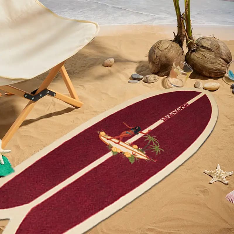 Cross-border Amazon surfboard imitation cashmere carpet bedroom bedside blanket corridor blanket stain-resistant floor mat temu dropshipping