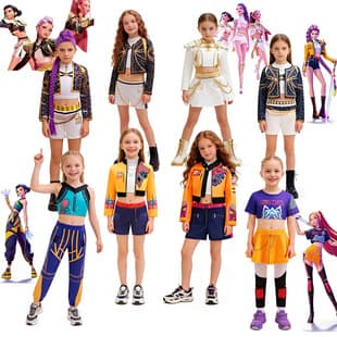 Witch Hunter Cross-border COS Costume for Girls - Rumi, Zoey, Mila Outfit High-quality Set Demon Hunter