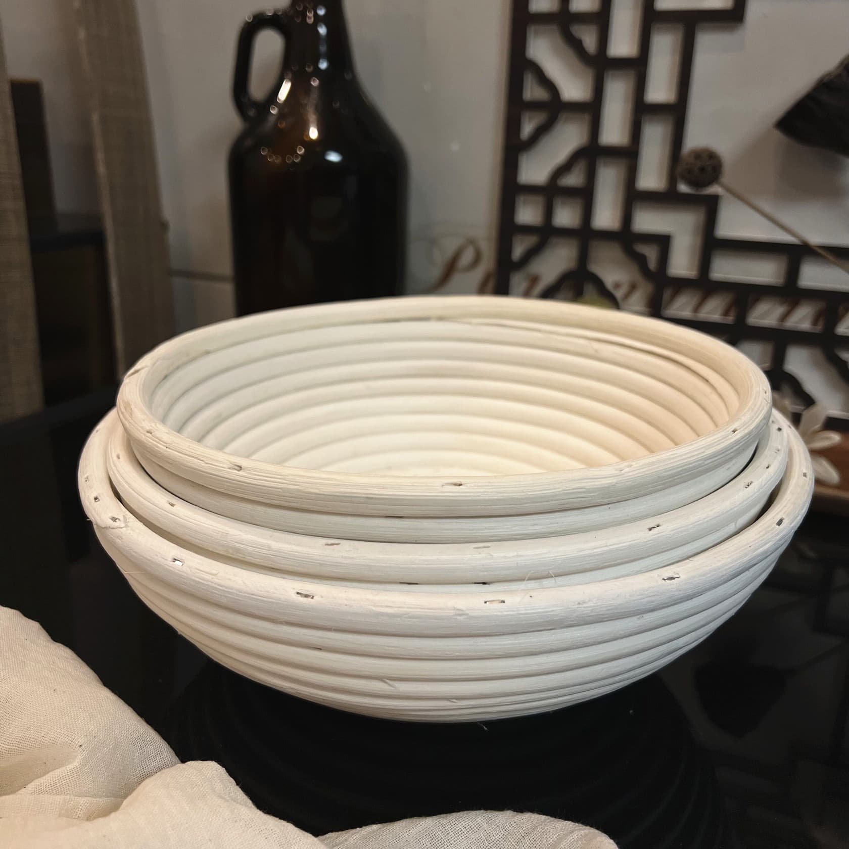 Wicker Bread Proofing Basket European Round Baking Bread Basket Oval Proofing Basket for Cross-Border E-commerce Platforms