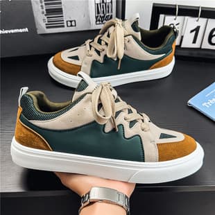 2026 Spring New German Training Shoes Casual Fashion Versatile Color Block Trendy Shoes Teen Board Shoes Four Seasons Men Shoes