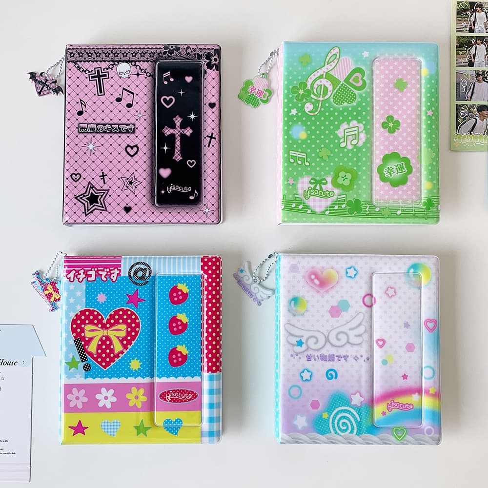 Hisocute ancient style life four-frame long ticket stub small card book five-inch postcard double inner page storage book