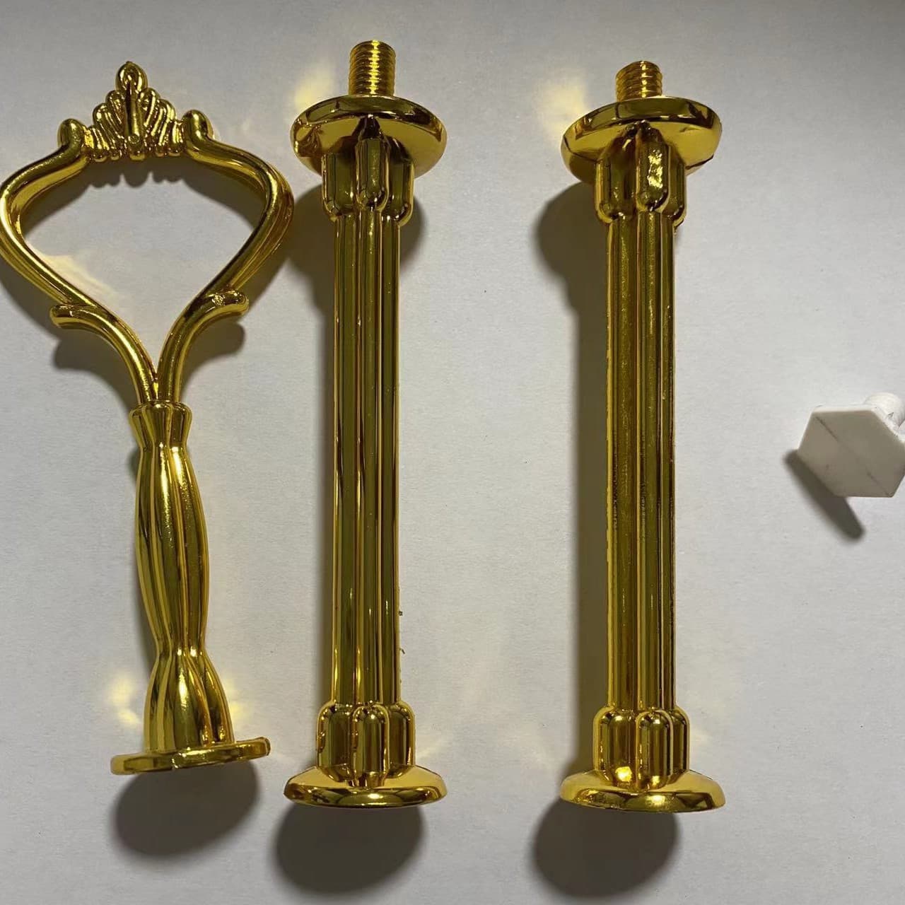 Fruit plate gold plating stand light luxury style home hotel cake plate plastic stand simple modern decorative stand