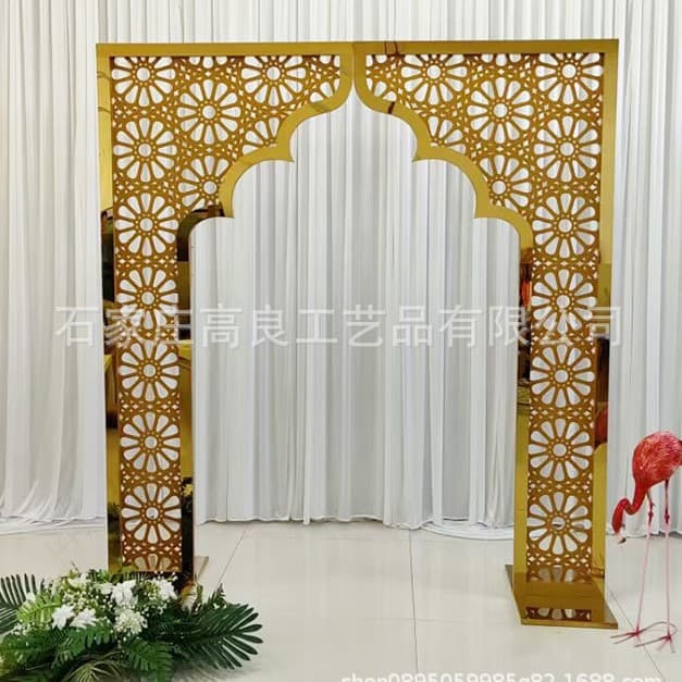Cross-border Style Wedding Gold Door Buckle Arabic Gold Door Buckle Wedding Decoration Factory Direct Sale Wedding Special