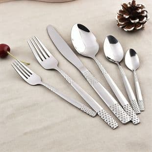 Stainless Steel Knife Fork Spoon Cutlery Set Premium Portuguese Steak Knife Fork Spaghetti Fork Coffee Spoon Tea Spoon