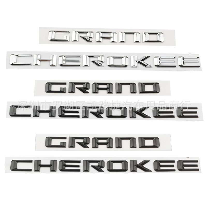 For Jeep Grand Cherokee Emblem Door Badge ABS Modified Letter Sticker