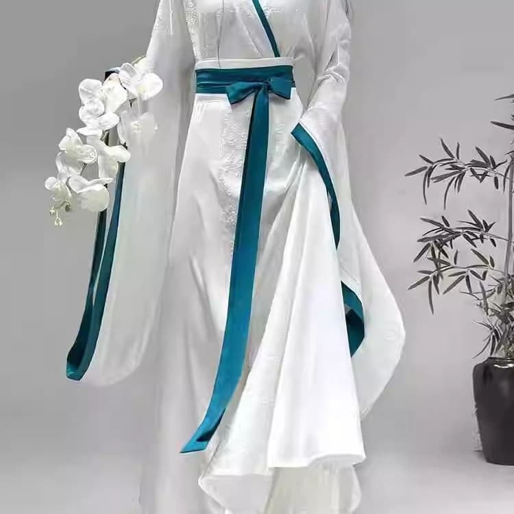 Ancient Chinese Costume Wei Jin 2026 Northern and Southern Dynasties Warring States New Style Ju Jing Hanfu Same Style Collar Large Sleeve Qi Yao Cross Collar Ancient Style