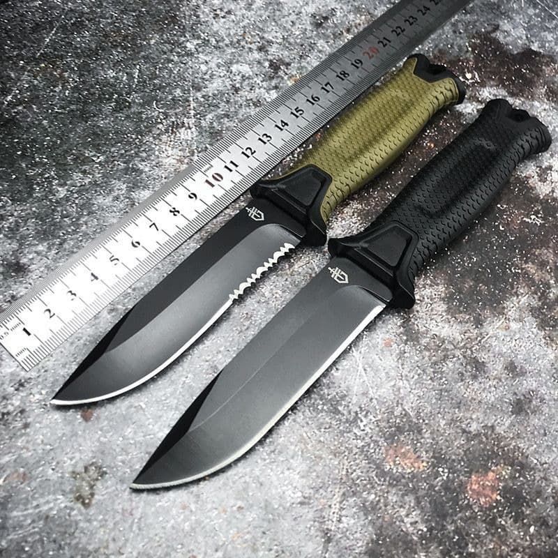 Outdoor Knife Camping Defense Straight Knife Wilderness Survival Sharp Straight Knife Tactical Knife Portable Survival Knife High Hardness Knife