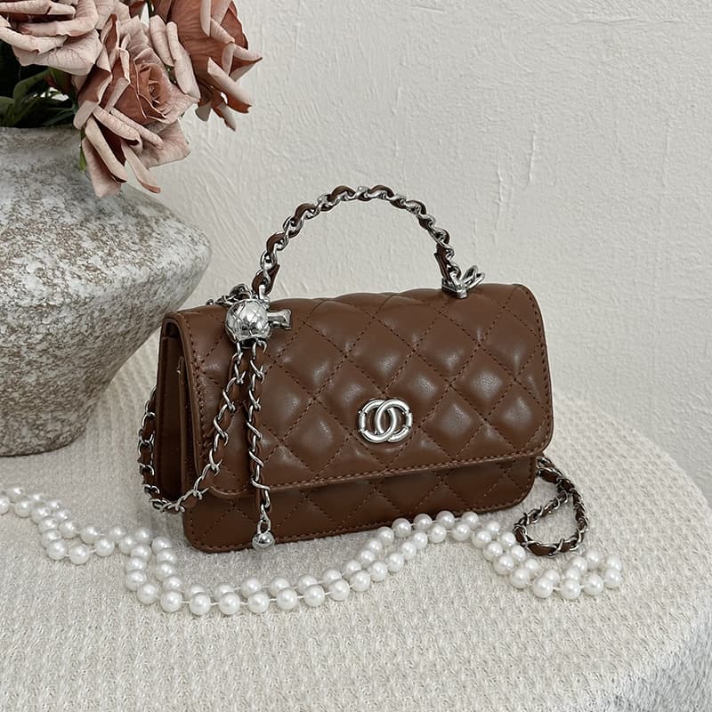 2026 New Chanel-Style Quilted Chain Small Square Bag Women High-End Shoulder Crossbody Bag Versatile Fashion Handbag