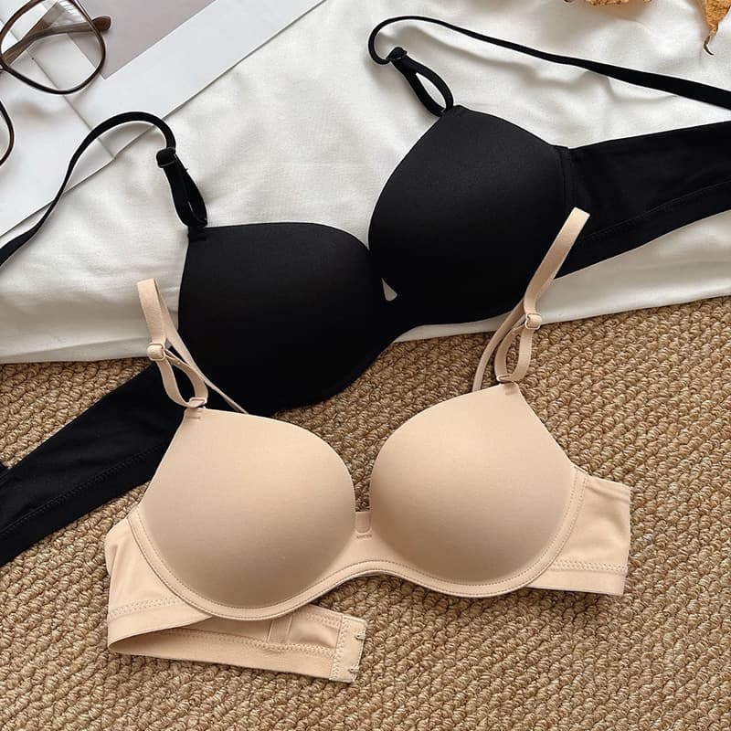 Seamless Smooth Bra for Women, Push-Up and Enhancing Effect for Small Busts, Lifts and Conceals Side Fat, Prevents Sagging, Wire-Free Design
