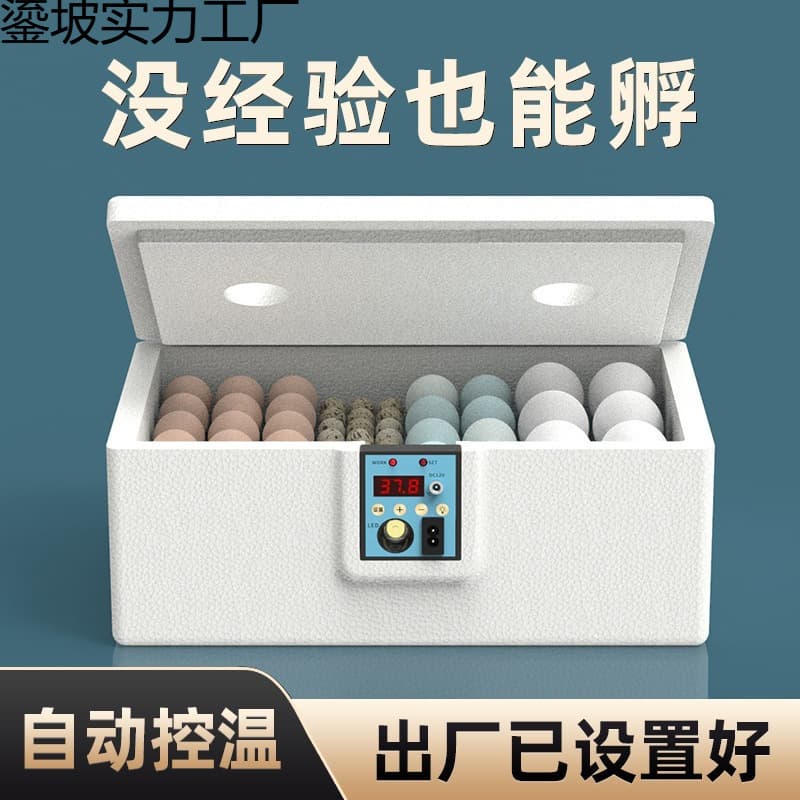 Mini Incubator Water Bed for Quail Eggs, Home Automatic Incubator Machine Smart Hatcher for Chicks, Ducks, and Geese