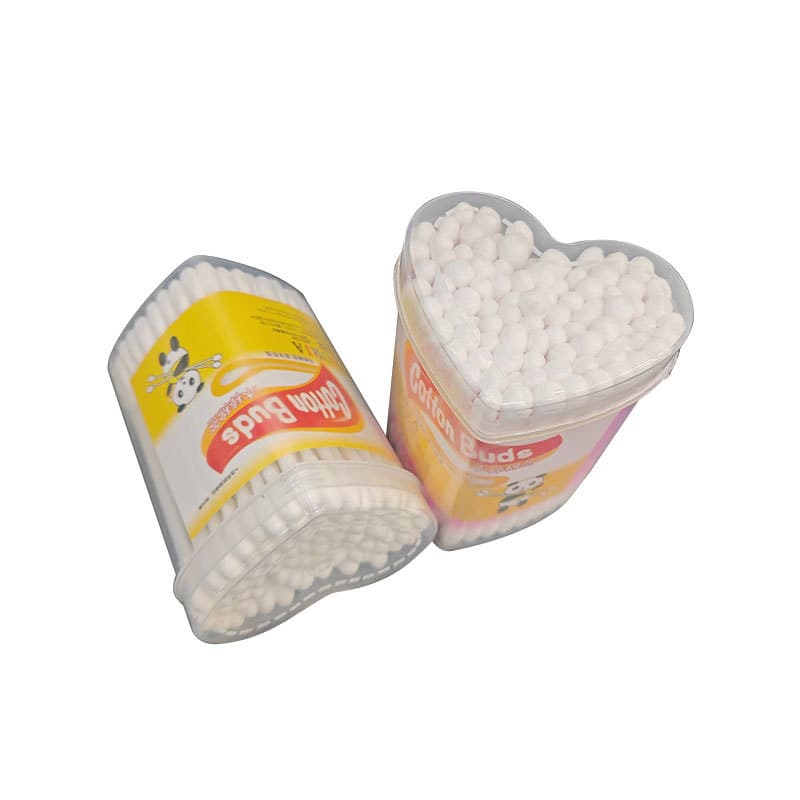 Heart-Shaped Box Cotton Swabs, Colorful, for Ear Cleaning & Baby Care