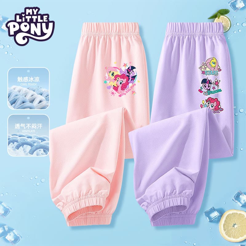 My Little Pony Girls Summer Pants Thin 2026 New Style Girls Sport Pants Summer Children Ice Silk Mosquito-Proof Pants