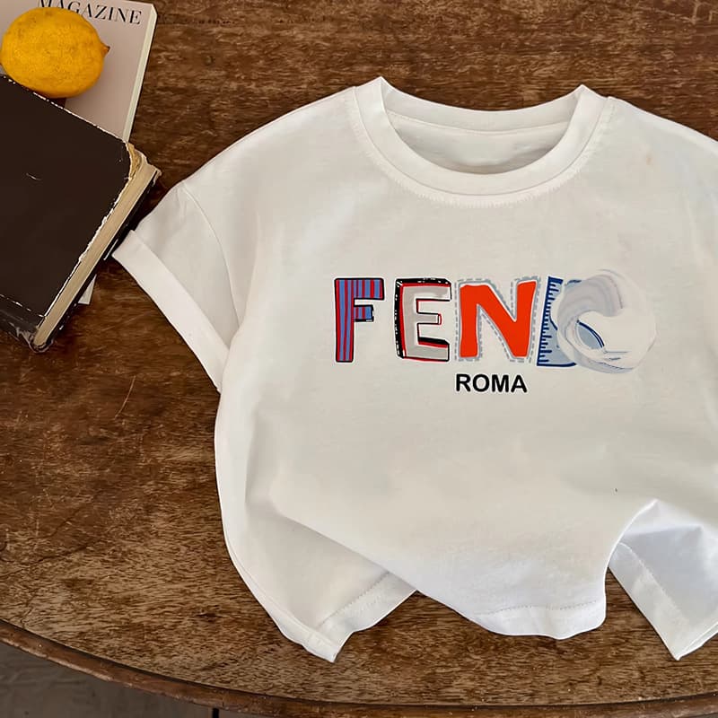 2026 New Cotton Kids Short Sleeve T-Shirt, Cute Cartoon Casual Top for Boys and Girls