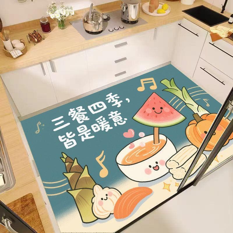 Kitchen floor mat, absorbent mat, diatom mud, wipeable and washable, special foot mat, anti-slip, anti-oil, door anti-slip carpet, new style