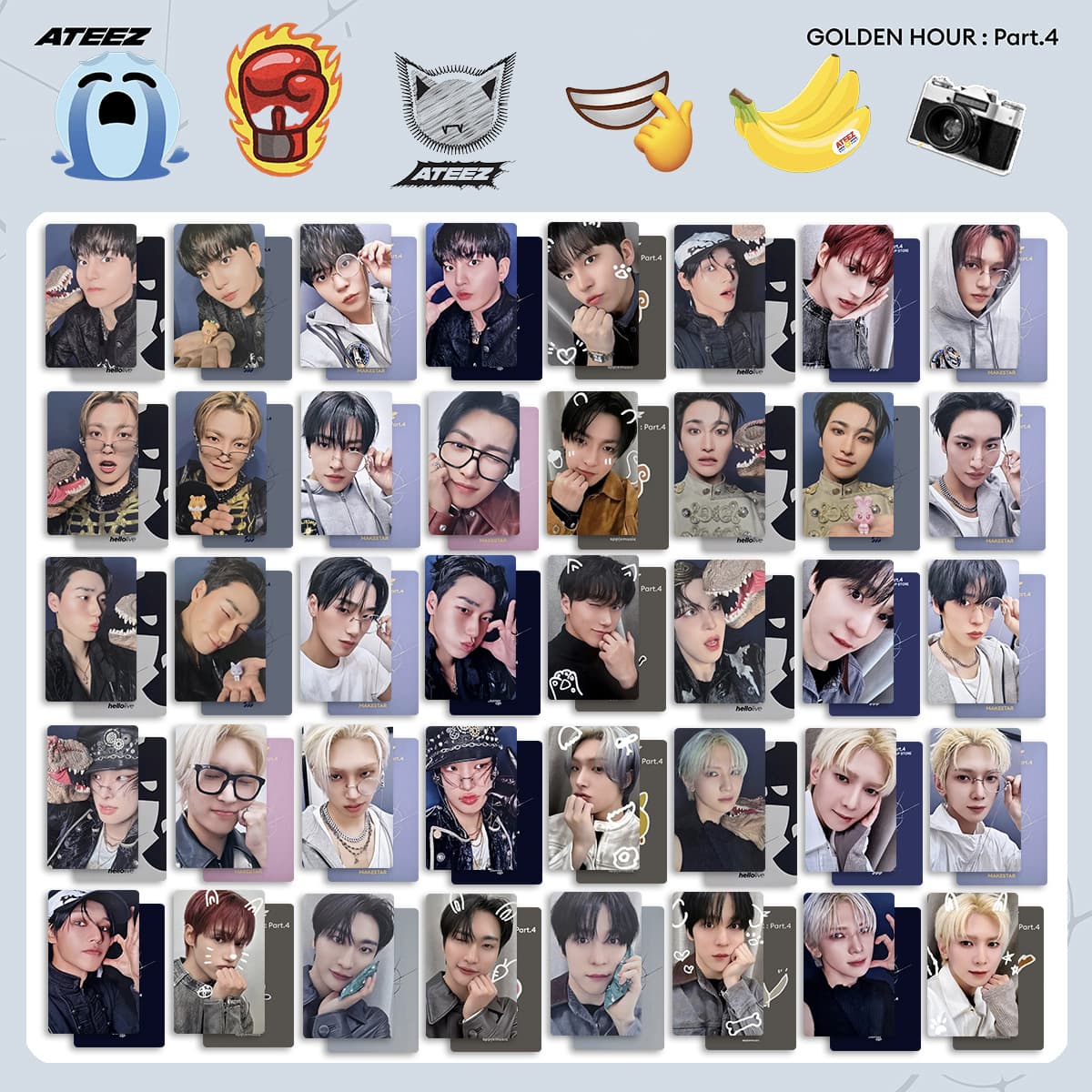 ATEEZ GOLDEN 4 Photocard Random Card