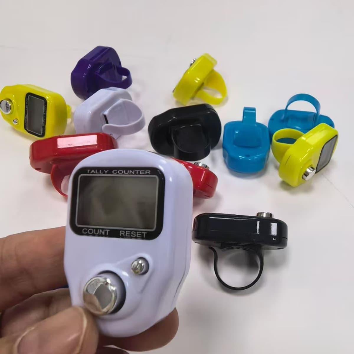 Large Screen Counter Ring Tally Counter Mini Factory Electronic Wholesale Portable Flexible Finger Counting People Flow