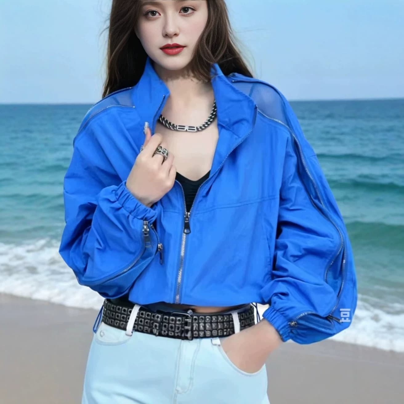 New Summer Sun Protection Jacket for Women, Thin and Loose Fit, Slimming Drawstring Design, Trendy and Versatile Casual Top