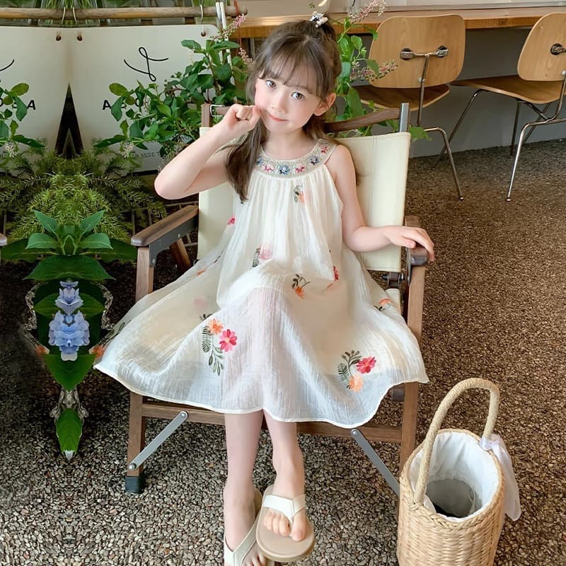 Girls' Summer Dress 2026 New Fashionable Sleeveless Tutu Dress Children's Princess Dress