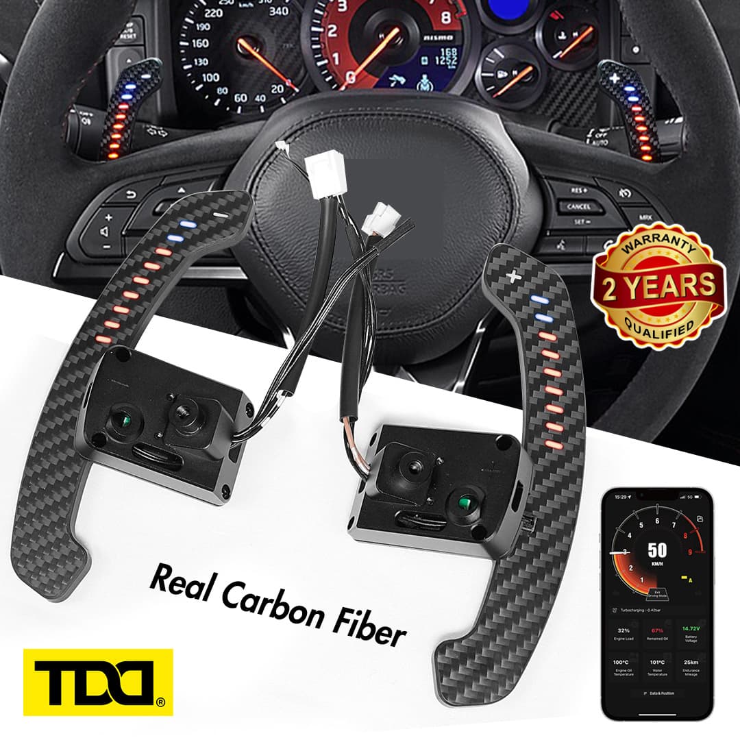 Carbon Fiber LED Magnetic Suction Shift Paddle for Nissan 400Z GTR R35