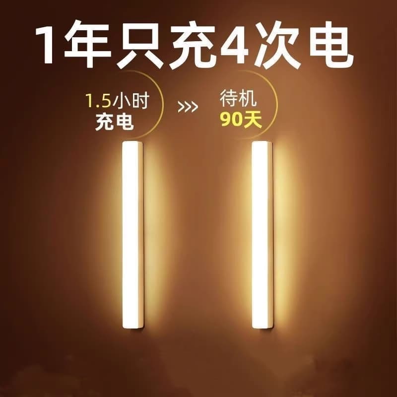 Night Automatic Induction Light Strip Corridor Door Light No Wiring Light Strip People Come On Charging Human Body Induction Light