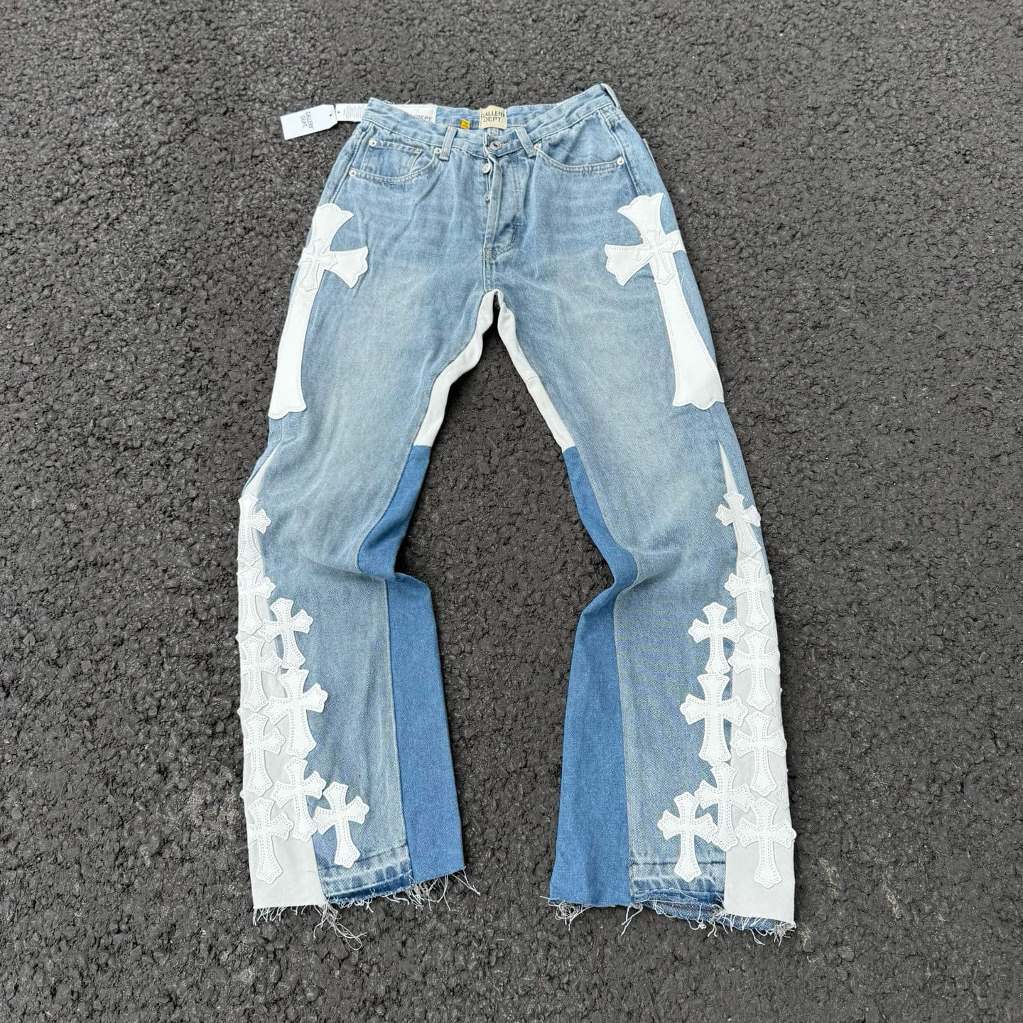 24 Correct Edition CH Chrome Hearts Cross Patch Embroidery Washed Denim Jeans Couple Loose Fit Wholesale Drop Shipping