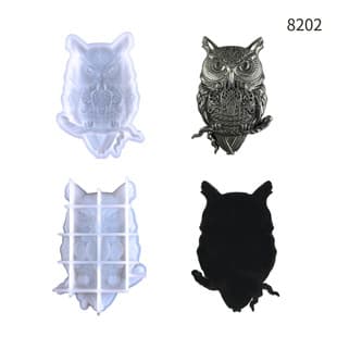 Owl Ornament Epoxy Mold DIY Wall Hanging Desktop Decoration Semi-3D Owl Silicone Mold