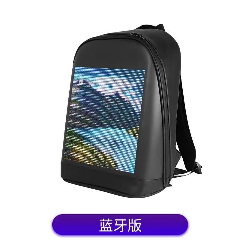 Cross-border LED advertising backpack, illuminated motorcycle riding backpack with LED display screen.