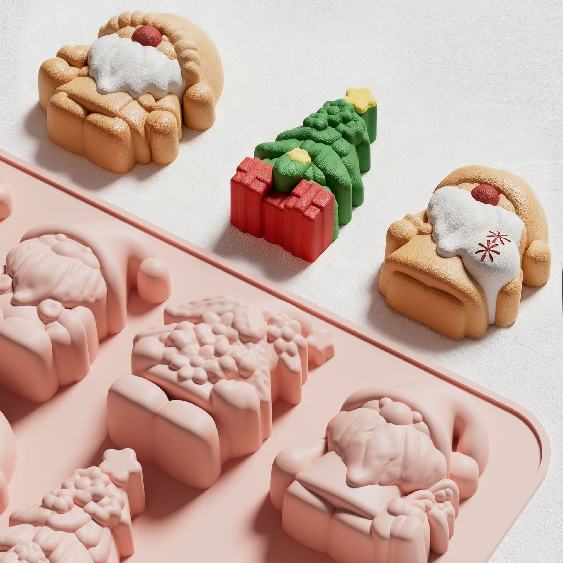 New Santa Claus-Shaped Mousse Food-Grade Silicone Easy-Release Mold for French Cake Baking