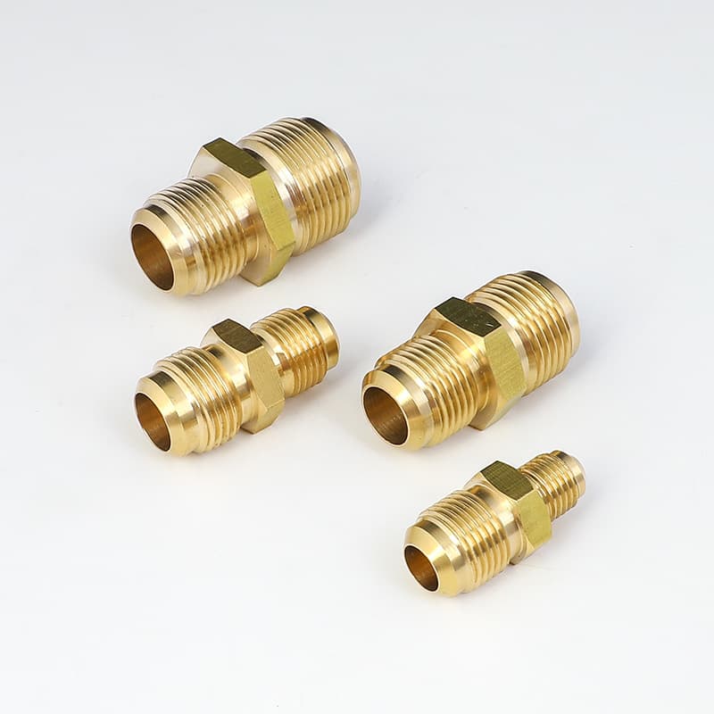 Copper Straight Pipe Connector, Connecting Threaded Fitting, Brass Fitting, Air Conditioner Adapter Threaded Connector