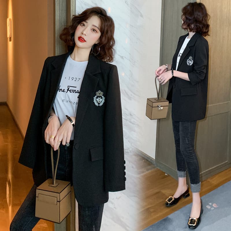 2023 Spring New Plus Size Women's Clothing Slim Fit Suit Jacket College Style Small Suit 229