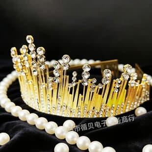 New Crown Headpiece Bride Wedding Crown Full Zircon Headpiece Wedding Hair Accessory Accessories In Stock
