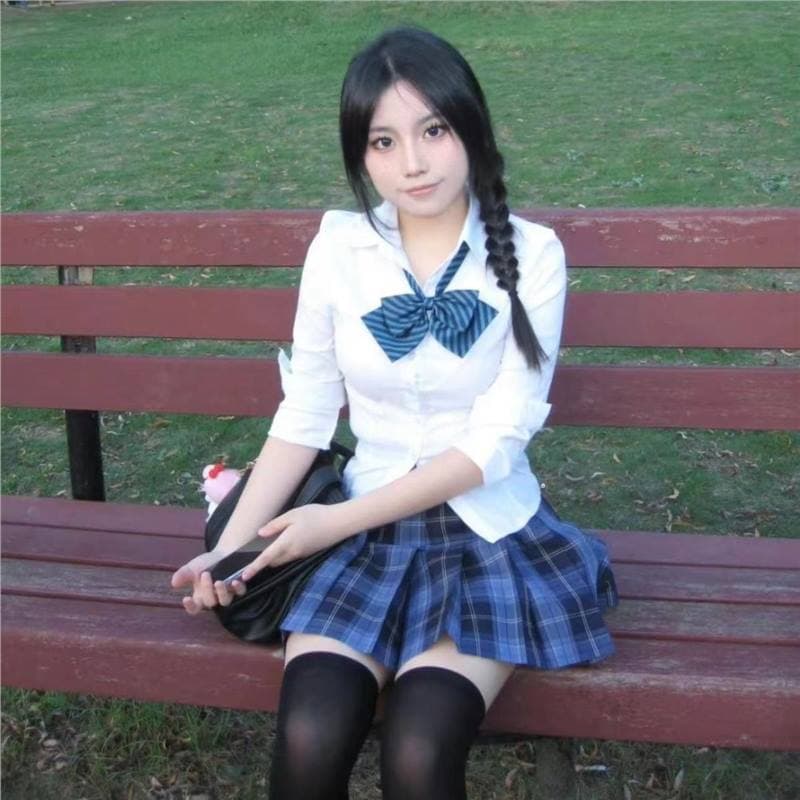 Pure lust style jk waist shirt women's long-sleeved white shirt skirt two-piece set hot girl slim slimming set