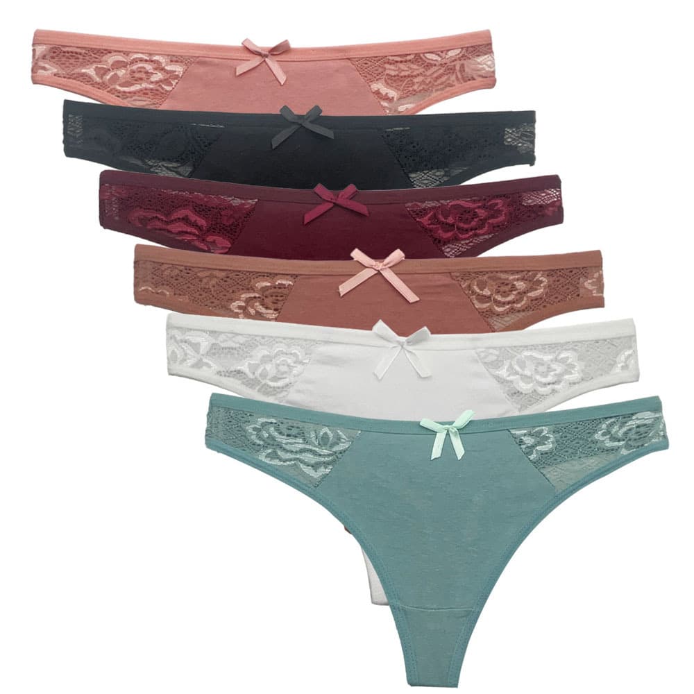 Cross-border Ecommerce Thong Cotton Women's Underwear Wish eBay Sexy Lace Edge Women's Thongs G-String