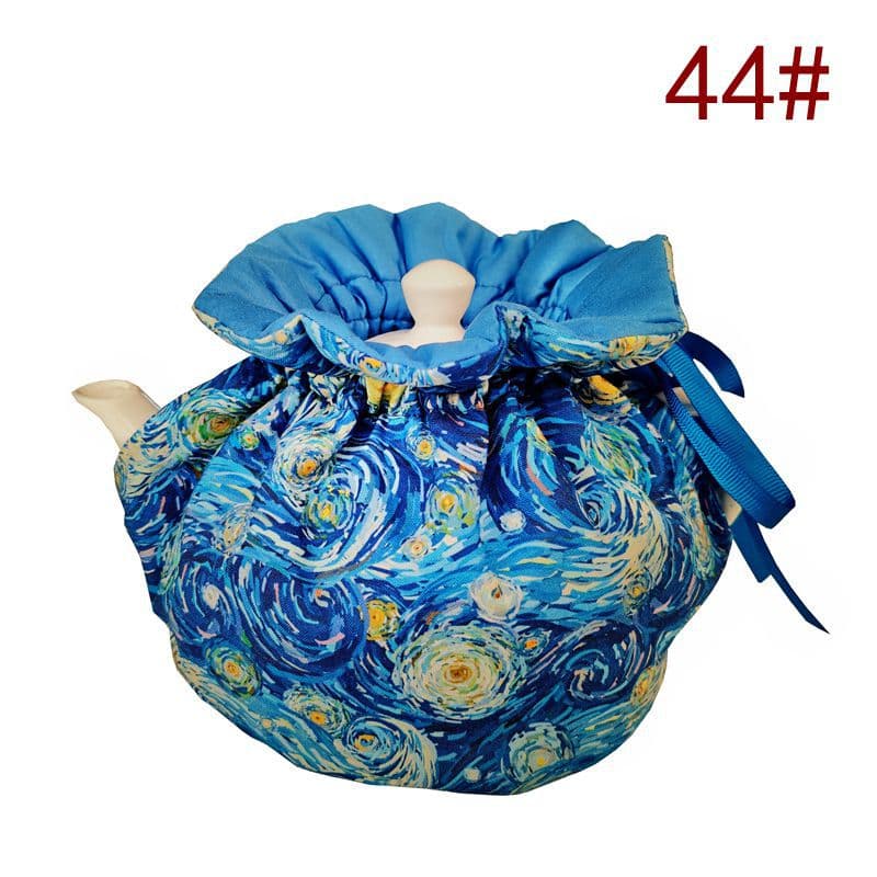 Ethnic style home teapot insulation cover, heat preservation and anti-scald, padded teapot protector