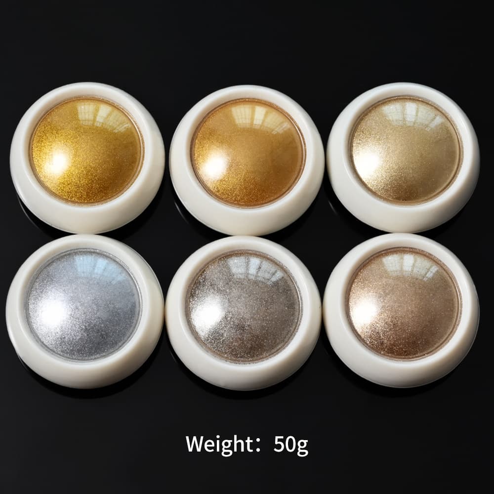 Cross-border 6-Color Nail Mirror Powder Vintage Gold Ripple Nail Mirror Powder Champagne Rose Gold Glitter