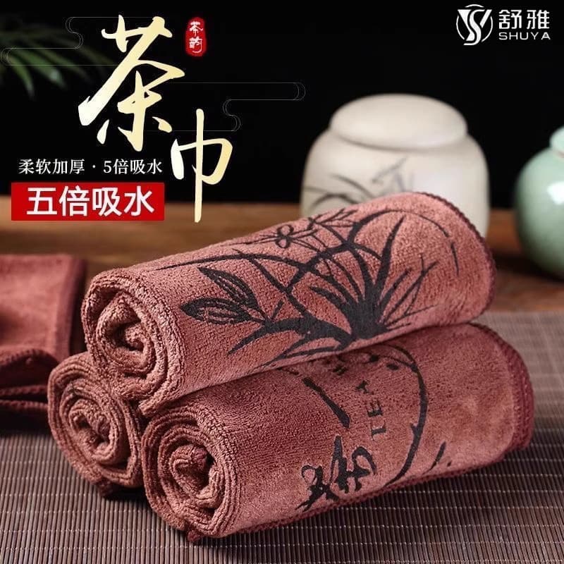 Tea Towels High-End Tea Cloths Absorbent Thickened Tea Set Towels Tea Table Cloths Zen Wiping Pads
