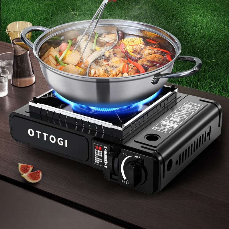 Portable Windproof Butane Stove for Outdoor BBQ, Camping, Home, and Car Use