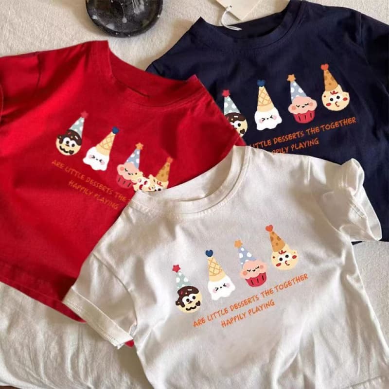 Children's pure cotton summer short-sleeved tops new men's and women's baby summer clothes cartoon animation baby children's trendy T-shirts