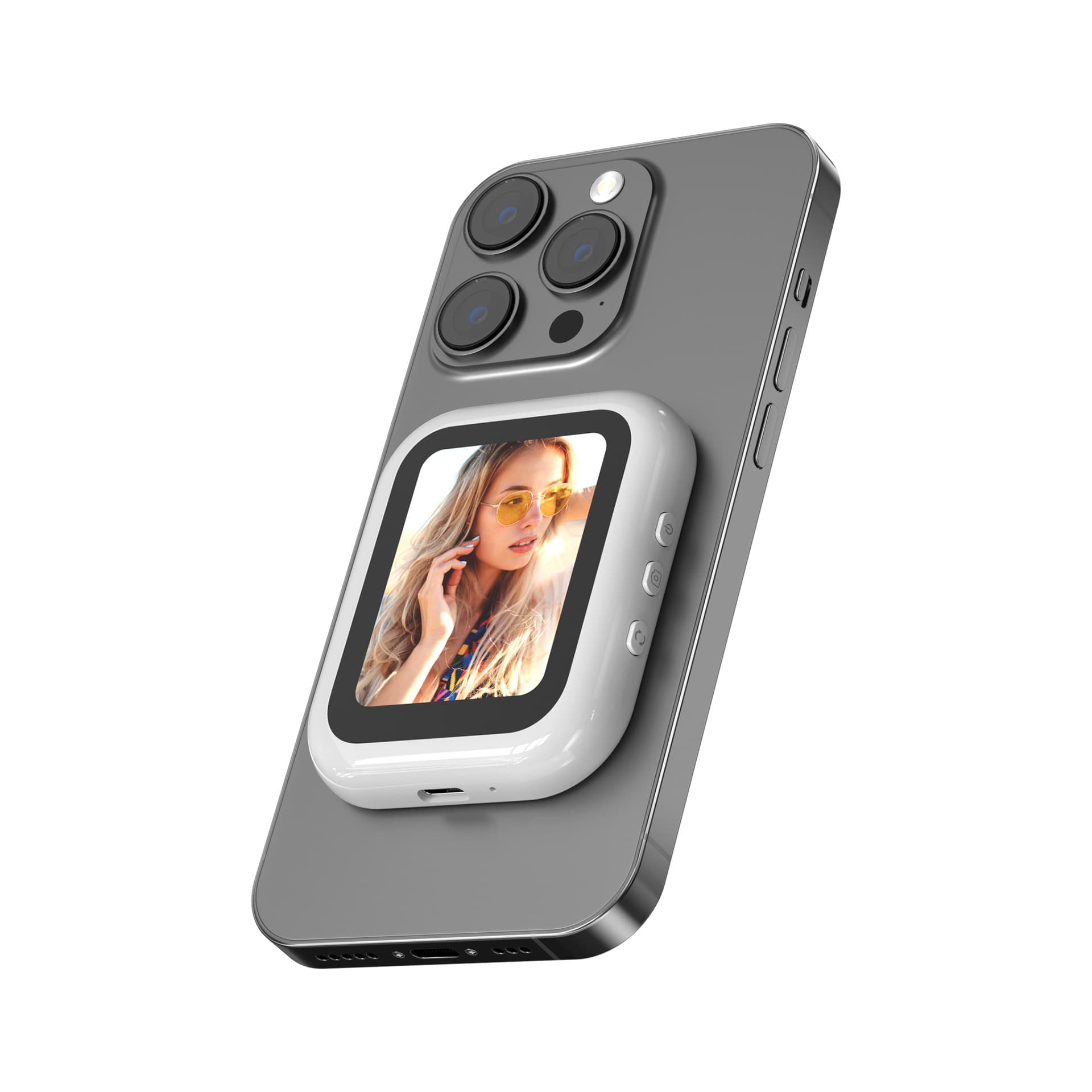 Vlog Selfie Magnetic Monitor with WiFi Screen Mirroring, Wireless Magnetic Selfie Screen for Phone Rear Camera