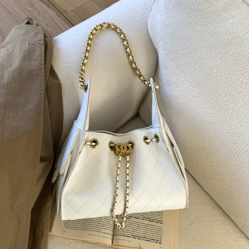 Diamond Chain Bag Women's 2025 New Crossbody Bag Autumn/Winter Niche Design Trendy Shoulder Bucket Bag